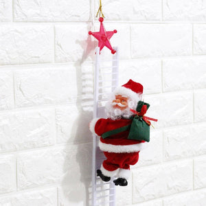 Electric Plush Ladder Climbing Santa