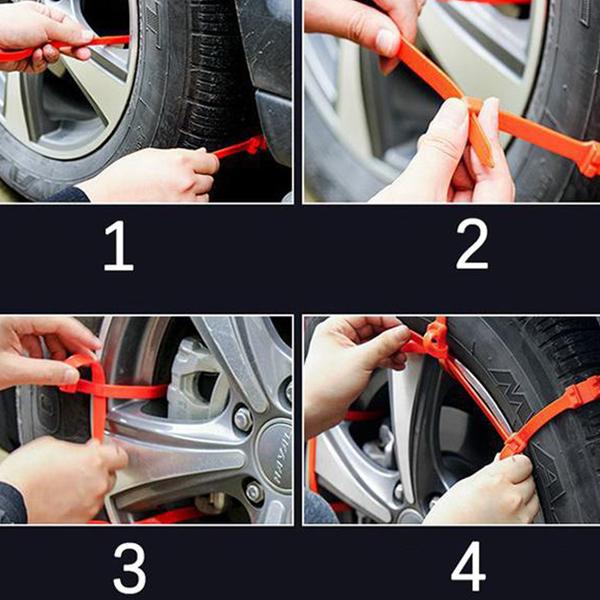 Anti-skid cable ties for new portable vehicles - Safety First!