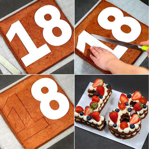 0-8 Number Cake Molds