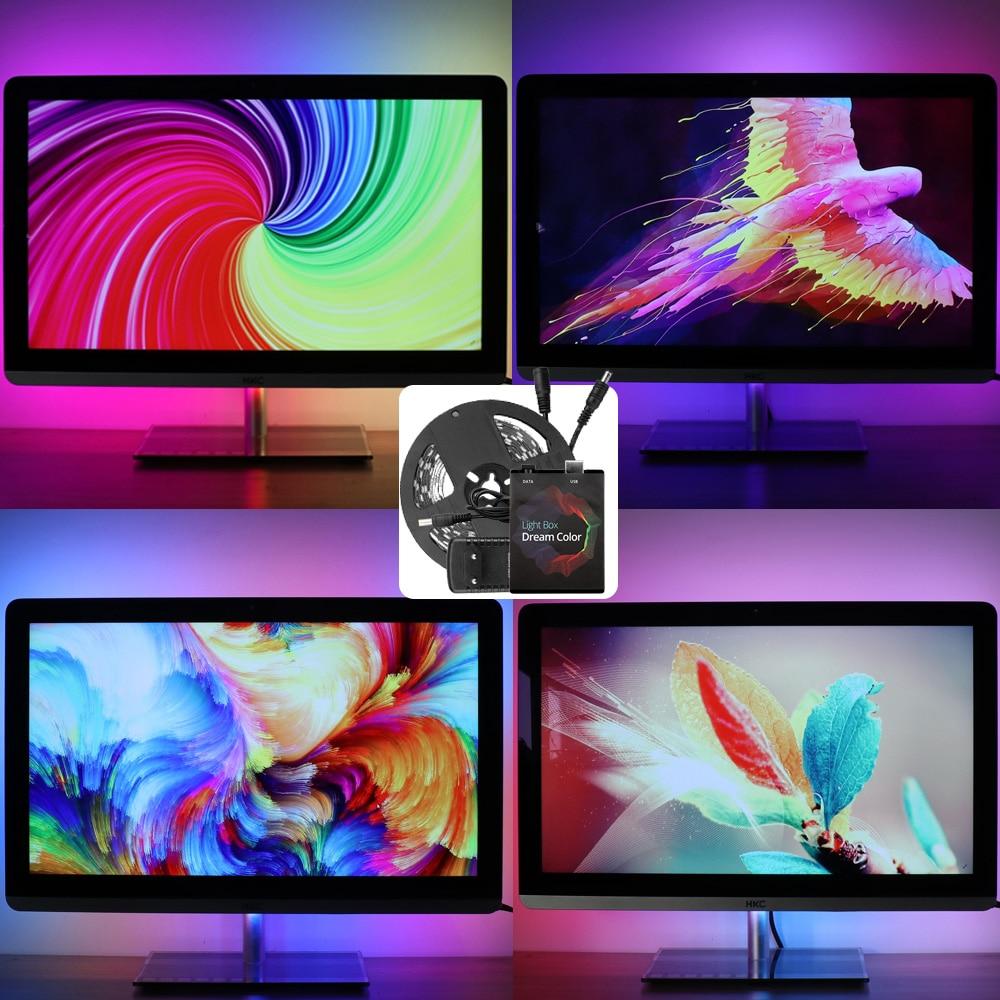 RGB Dream Color Ambilight Kit for HDTV Desktop PC Screen Background lighting